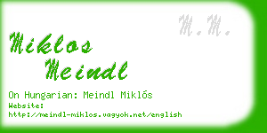 miklos meindl business card